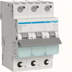 Hager Dvärgbrytare-B 13A MBS313 3pol Quick Connect