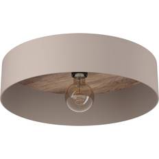 Beige Ceiling Flush Lights Eglo Duaia Taupe Ceiling Flush Light