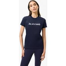 Lacoste Women T-shirts Lacoste Women's x Bandier Jersey T-Shirt Blue