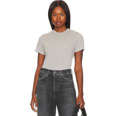 Mujer - Oro Camisetas Agolde Annise Slim Tee - Grey Heather