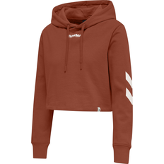 Brun - Dame - Hoodies Sweatere Hummel Kort hættetrøje HmlLEGACY Brun Dame