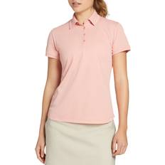 Pink - Women Polo Shirts Walter Hagen Lady Hagen Women's Clubhouse Pique Short Sleeve Golf Polo, Large, Rose Thorn Holiday Gift