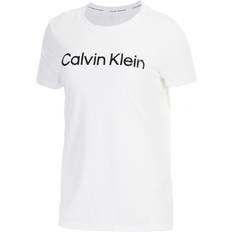 Calvin Klein Modal Tops Calvin Klein Performance Damen Rundhalsausschnitt, kurzärmelig T-Shirt, Weiß Groß