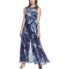 Fabric - Jumpsuits Jumpsuits & Overalls Eliza J Womens Floral Print Wide-Leg Jumpsuit