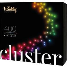 Multifarvet Lyskæder Twinkly Cluster Black/RGB Lyskæde 400 Pærer