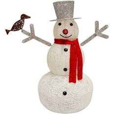 Algodón Decoraciones de Navidad Light-up Snowman White Decoración 89cm