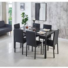 Modernique Emillia Range Grey Dining Set 76x120cm