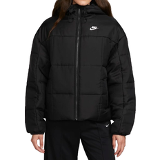 Femme - M Vêtements d'extérieur Nike Sportswear Classic Puffer Therma-FIT Loose Hooded Jacket Women's - Black/White