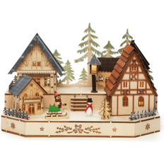 Battery Powered Christmas Villages Konstsmide Silhouette Christmas Village 30cm