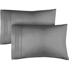 Pillow Cases CGK Unlimited Set of 2 Soft Double Pillow Case Gray