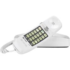 Landline Phones AT&T Advanced American Telephones 210WH AT&T 210M Basic Trimline Corded Phone, No AC Power Required, Wall-Mountable, White