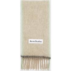 Fleece Sjaals Acne Studios Women's Vally Solid Logo Scarf - Beige/Grey