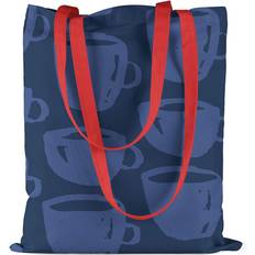 Kanvas Shoppingvagnar Bonamaison Printed Tote Bag - Blue