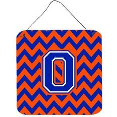 ComfortCreator Letter O Chevron Orange & Blue Wall Decor 15.2x15.2cm
