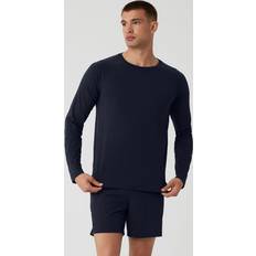 Men - Yoga T-shirts Alo Yoga Men's Triumph Long-Sleeve T-Shirt Navy Navy