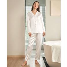 Vêtements de nuit LilySilk Ensemble De Pyjama En Soie - Blanc