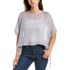 Linen - Women Capes & Ponchos Eileen Fisher Linen Cropped Poncho -