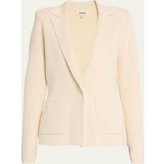 Beige - Women Blazers L'agence Lacey Knit Blazer PORCELAIN