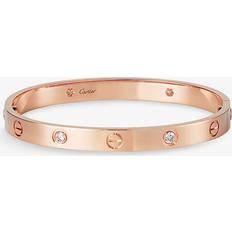 Cartier Jewellery Cartier Womens Rose Gold Love 18ct Rose-gold and Brilliant-cut Diamond Bracelet 19CM