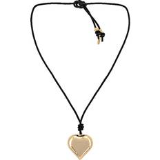 Ettika Heart Pendant Necklace in Black