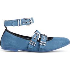 44 - Blåa Ballerinaskor Stuart Weitzman Skor, Dam, Blå 1/2 EU, Läder, AW23, balettskor