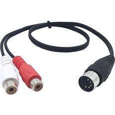 Cables Cerrxian Pin Din MIDI Cable Pin Din Female to 2 Naim QuadStereo 5m