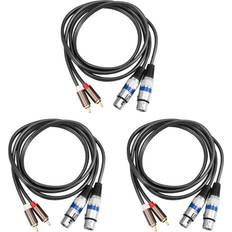 Cables Tlily 3X Cable 2 Rca Male to Xlr 3 Pin Female Mixing Shileded