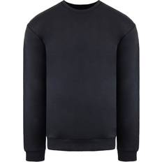 Armani Men Jumpers Armani Emporio Mens Washed Black Sweater Cotton