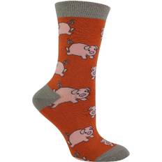 Orange Socks Miss Sparrow Ladies Animal Design Bamboo Socks 4-7