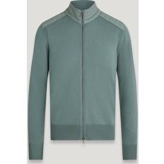 Belstaff Kelby Zip Cardigan Men's Merino Wool Mineral Green Mineral Green