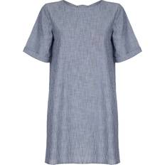 Yumi Kläder Yumi Womens/Ladies Relaxed Round Neck Tunic Dress 10 UK Blue