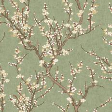 Tejido Papeles pintados Galerie Galerie Spring Blossom Green Wallpaper