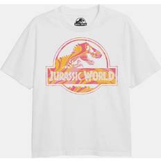 Jurassic Park Tropical Logo Girls T-Shirt White 7-8 Years