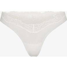 Elastane/Lycra/Spandex Negligées SKIMS Womens Marble Fits Everybody Lace-trimmed Stretch-woven Thong