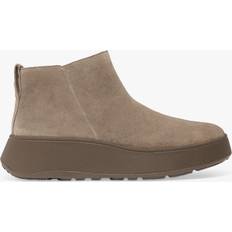 Fitflop Laarzen Fitflop F-Mode Suede Flatform Zip Ankle Boots - Grijs