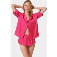 Bluebella Nachtwäsche Bluebella Alma Luxury Satin Short Pyjama Set Fuchsia Pink