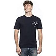 19v69 Italia 19V69 ITALIA Herr Mike Navy Blue T-shirt, blå 10-pack blå