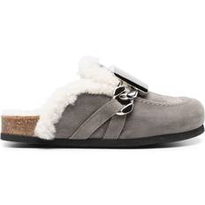 Buckle - Women Loafers JW Anderson buckle-detail suede loafers women Calf Suede/Calf Leather/Rubber/Sheep Skin/Shearling Grey