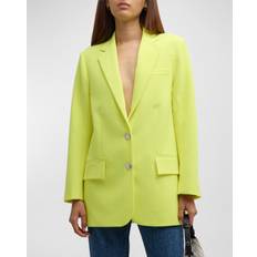 Women - Yellow Blazers Retrofête Natal Notched-Lapel Oversized Blazer NEON YELLOW