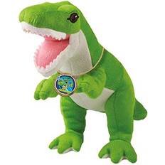 Deluxebase EcoBuddiez T-Rex from Deluxebase. Medium 20cm Soft Dinosaur Toy made from Recycled Plastic Bottles. Eco-Friendly Cuddly Gift for Kids and