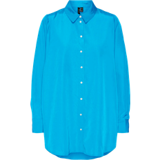 Vero Moda Blåa Skjortor Vero Moda Skjorta vmAlaska L/S Loose Shirt Blå 38/40