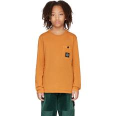 Stone Island Boys Children's Clothing Stone Island Stone Island Junior Kids Orange Patch Long Sleeve T-Shirt V0073 SIENNA 14Y