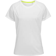 Mesh T-shirts Absolute Apparel Stedman Womens/Ladies Raglan Mesh T-Shirt White