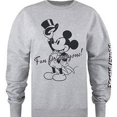 Klær Disney Womens/Ladies Showtime Fun For Everyone Mouse Sweatshirt Sports Grey