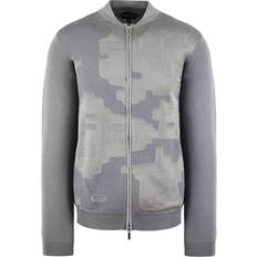 Armani Women Jumpers Armani Womens Exchange Mens Grey Track Jacket Virgin Wool