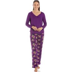 Purple Pyjamas Camille Purple, M Womens Floral Print Spandex Pyjamas