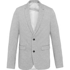 Grey - Men Blazers Kariban Mens Knitted Blazer 40 UK Light Grey Heather