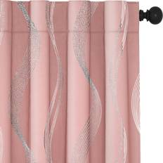 Silver - Stripes Curtains Deconovo Pink Curtains