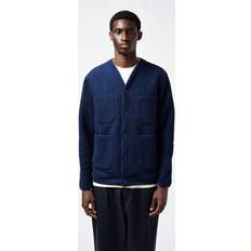 Wool Fleece Cardigan - Indigo