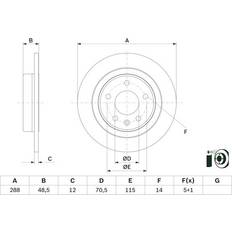 Friction Breaking Bosch Bremsscheibe OPEL,VAUXHALL 0 986 479 F83 13517857,13521008,13517857